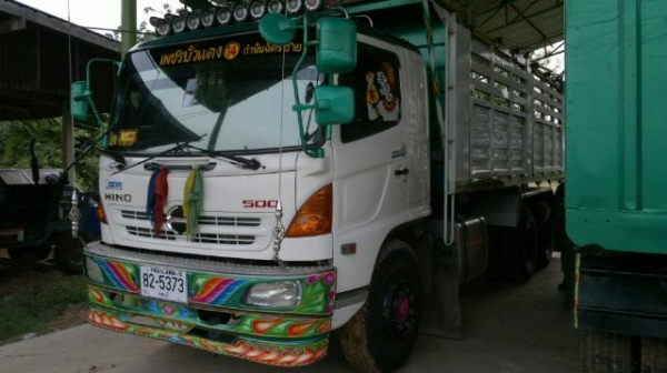 10ล้อดั้ม HINO MEGA260ปี49 ดั้มเหล็กสหมิตร ยางใหม่10เส้น