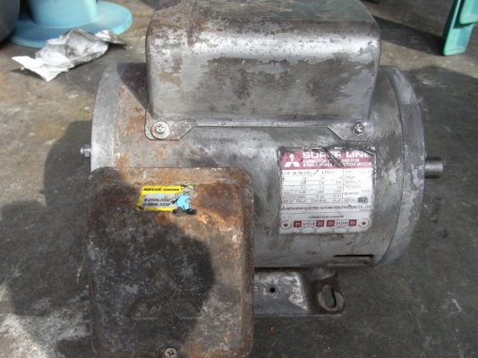 ขายมอเตอร์ Mitsubishi 1 HP. 1400 RPM. ใช้ไฟบ้าน สภาพพร้อมใช้งาน ราคาถูก