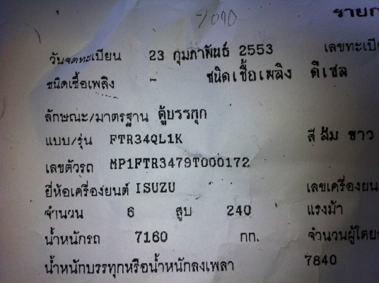 isuzu 6hk  6ล้อ 240แรง ตู้แห้ง  คัซซีสวย เครื่องดี รถพร้อมใช้งาน ยาว7.5เมตร ยางพัน