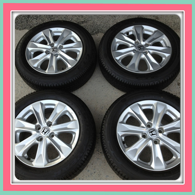 ขายแม็กเดิม ขอบ15 New Honda Jazz ป้ายแดง + ยางปลายปี12 ราคา 11,900 บ.ถูก