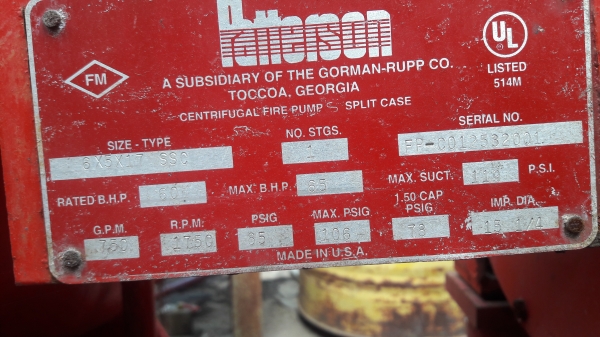 ขายด่วน! เครื่องยนต์ดับเพลิง  (Fire pump)