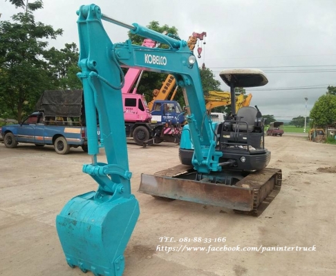 FROM JAPANขายถูกด่วนๆรถขุดKOBELCO SK45SR คอนโทรลน้ำมัน ,ปั๊มนิ้ว,แทรคเหล็ก /ราคาเพียง 395,000 บาท สน