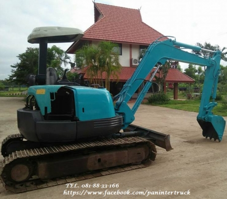 FROM JAPANขายถูกด่วนๆรถขุดKOBELCO SK45SR คอนโทรลน้ำมัน ,ปั๊มนิ้ว,แทรคเหล็ก /ราคาเพียง 395,000 บาท สน