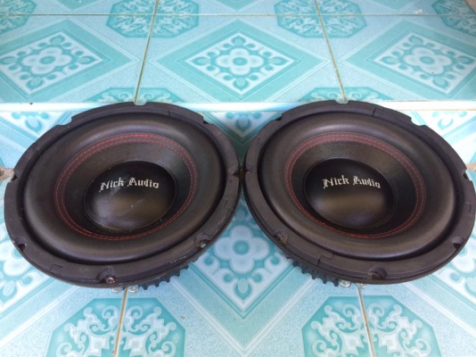 ซับ10นิ้ว Nick audio มือสองโครงหล่อสภาพสวยเดิมๆไม่เคยซ่อม ใช้งานปกติ เบสแนวฟังดีมาก ขายคู่ละ 1850 บาท สนใจ0892425454 อยู่สระบุรี