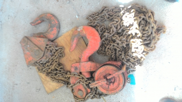 ขาย - รอกโซ่ สาว ขนาดใหญ่20 ตัน มือสองเหล็กหนา ทนทาน