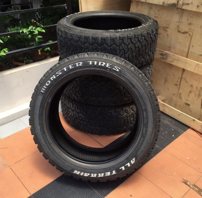 ยางMonstertires ALL TERRAIN ตัวหนังสือขาว สภาพใหม่น้องป้ายแดงดอกเต็ม 4เส้น