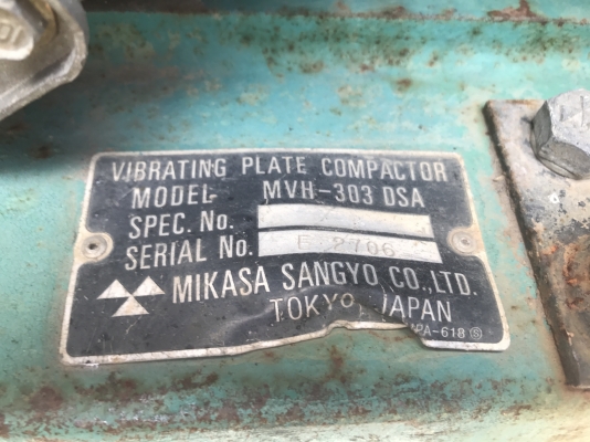 เครื่องตบดินยี่ห้อ Mikasa เครื่องดีเซล สตาร์ทมือจากญี่ปุ่น เครื่องตบดินยี่ห้อ Mikasa เครื่องดีเซล สตาร์ทมือจากญี่ปุ่น