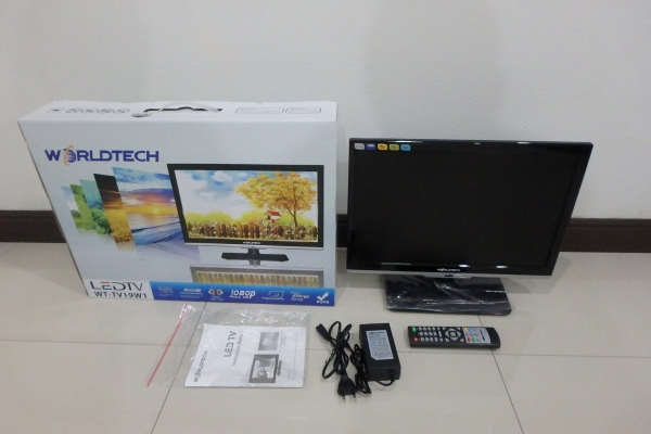 LED TV Worldtech ขนาด 19 นิ้ว รุ่น WT-TV19W1 มีรีโมท คู่มือ กล่อง สภาพใหม่