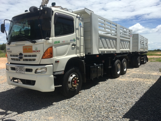 ขายHino FM1A 344 พ่วงดั้มสามมิตร ยางใหม่ รถออกป้ายแดงมือเดียว