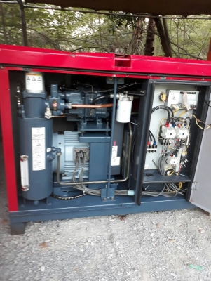 ปั๊มลมแบบสกรู AIRMAN SMS22 เก่าญี่ปุ่น มีdryerในตัว