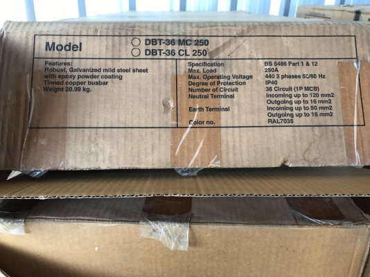 ขายตู้ควบคุมไฟฟ้า ABB ของใหม่ในกล่องไม่เคยใช้งาน มีหลายกล่องครับ