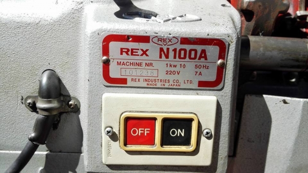 เครื่องต้าปแป้ปญี่ปุ่น REX N100A ขนาด 1/2" - 4" ไฟบ้าน 220V สภาพสวยพร้อมใช้ เครื่องต้าปแป้ปญี่ปุ่น REX N100A ขนาด 1/2" - 4" ไฟบ้าน 220V สภาพสวยพร้อมใช้