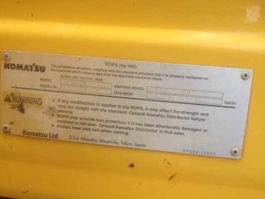 ขาย 2,090,000 บาท KOMATSU PC200-MO ทำงาน 8,000 ชม. เครื่องดี ปั้มแรง โช่หนา เอวแน่น ไฟฟ้าครบ เอกสารเล่มทะเบียน  รถอยู่ จร้อยเอ็ด โทร&amp;ไอดีไลน์ 0610710295