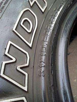31x10.50R15 DUNLOP GRANDTREK AT3 มี 2 เส้น โทร.081-427-3941
