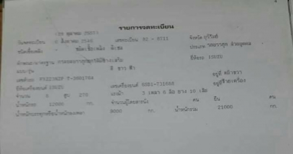 ขาย 1,550,000  บาท ISUZU DECA 270 แรง EURO2 ปี 47 แม่ดั้ม-ลูกดั้ม 2 คาน (สามมิตรมอเตอร์) เครื่องดี คัสชีสวย เอกสารเล่มทะเบียน รถอยู่ จ.บุรีรัมย์ 090-772-3710 090-772-3708