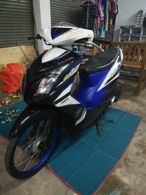 มีโอ 115 Z สีดำน้ำเงินขาว ปี 2554 รถสภาพดี พร้อมใช้งาน มีโอ 115 Z สีดำน้ำเงินขาว ปี 2554 รถสภาพดี พร้อมใช้งาน