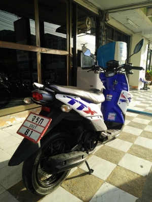 Yamaha TTX สีขาวน้ำเงิน ปี 2555 รถสวยสปอร์ต หัวฉีดประหยัดน้ำมัน Yamaha TTX สีขาวน้ำเงิน ปี 2555 รถสวยสปอร์ต หัวฉีดประหยัดน้ำมัน