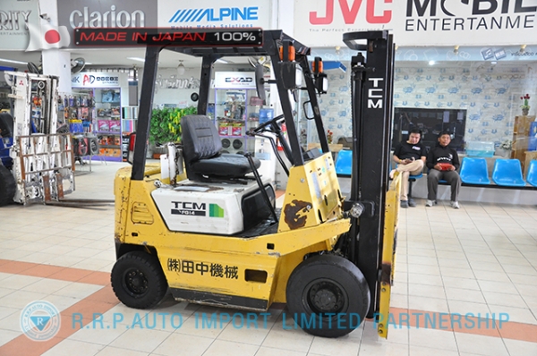 ขายรถโฟล์คลิฟท์มือสอง TCM รุ่น FG14N16S-12105355 นำเข้าจากประเทศญี่ปุ่น 100\% ไม่เคยใช้งานในไทย