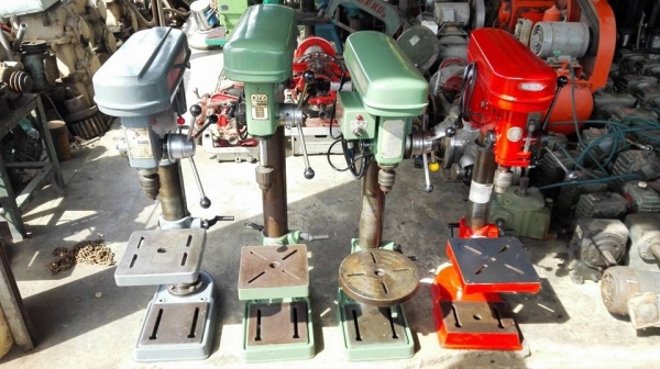 ** SOLD ** สว่านแท่นญี่ปุ่น Made in JAPAN เจาะ 16 mm ไฟบ้าน 220V สภาพแน่นทุกตัวพร้อมใช้