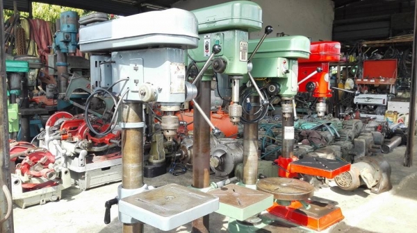 ** SOLD ** สว่านแท่นญี่ปุ่น Made in JAPAN เจาะ 16 mm ไฟบ้าน 220V สภาพแน่นทุกตัวพร้อมใช้