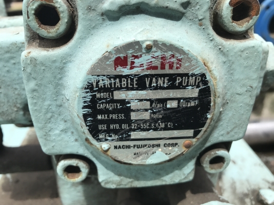 ขายปั้มน้ำมันไฮโดรลิค หัวปั้ม 2ตอน Nachi made in Japan ขนาดมอเตอร์ mitsubishi 10HP. 380V สภาพดีเดิมๆ หมุนนิ่ม พร้อมใช้งาน