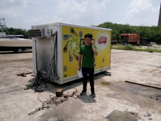 ตู้ฟีดประตู 3 บาน ยาว 3.10 เมตร กว้าง 1.70 เมตร สูง 1.90 เมตร แซซซีตู้กว้าง 73 เซนติเมตร