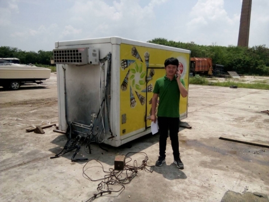 ตู้ฟีดประตู 3 บาน ยาว 3.10 เมตร กว้าง 1.70 เมตร สูง 1.90 เมตร แซซซีตู้กว้าง 73 เซนติเมตร