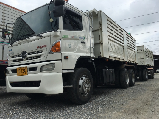 พ่วง 22 ล้อ HINO 344 ปี 56 Hi-Speed เบรคแห้ง กระบะเหล็กสามมิตร - ดั้ม สภาพสวย พร้อมโอน ราคา 2.6 ล้านต่อรอง