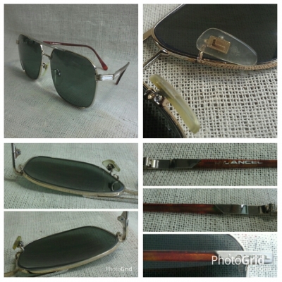 แว่นตาสองกษัตริย์  เฟรนช์วินเทจ ยุค &#039;80s  โมเดล &#039;สี่เหลี่ยม - นักบิน&#039;  บิ๊กไซซ์ !  Vintage LANCEL Paris handmade in France