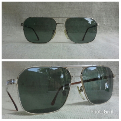 แว่นตาสองกษัตริย์  เฟรนช์วินเทจ ยุค &#039;80s  โมเดล &#039;สี่เหลี่ยม - นักบิน&#039;  บิ๊กไซซ์ !  Vintage LANCEL Paris handmade in France
