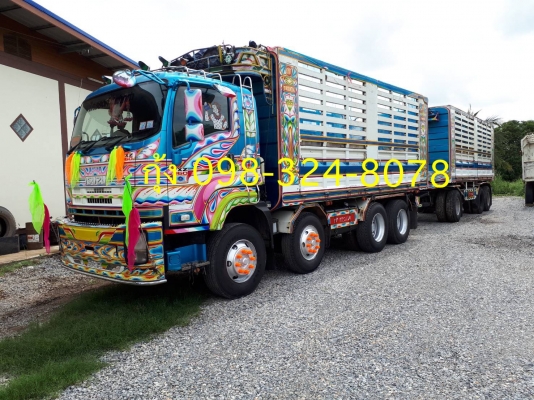 Isuzu 360 แรง ปลายปี 53 กระบะดัมพ์อู่ซีทีทรัค แม่ 12 ล้อ ลูก 3 เพลาแท้ยาว 6.80 เมตร รถป้ายแดงมือเดียว ยางดี พร้อมใช้งาน