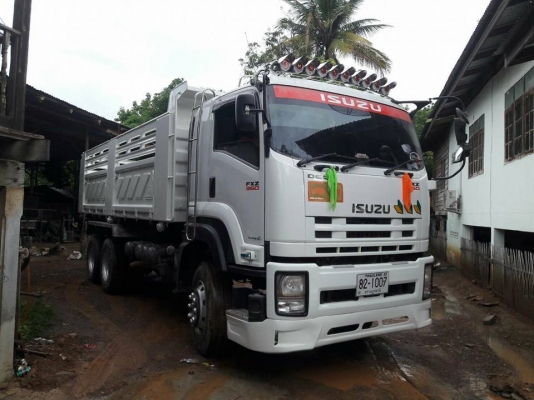 Isuzu 360 แรง ปี 55 แม่เดี่ยวกระบะดัมพ์สามมิตร มีระบบลากพ่วง ทะเบียนพร้อม