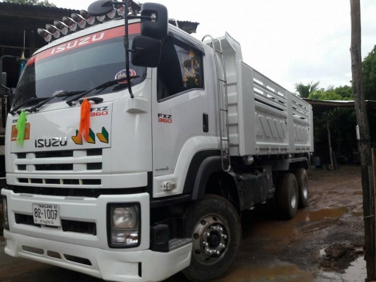 Isuzu 360 แรง ปี 55 แม่เดี่ยวกระบะดัมพ์สามมิตร มีระบบลากพ่วง ทะเบียนพร้อม