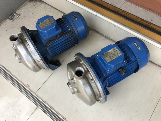 ขายปั้มน้ำหอยโข่งหัวแสนเลส Ebara 2HP. 380V สภาพสวยเดิมๆ วิ่งนิ่ม พร้อมใช้งาน มี 2ตัวครับ