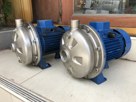 ขายปั้มน้ำหอยโข่งหัวแสนเลส Ebara 2HP. 380V สภาพสวยเดิมๆ วิ่งนิ่ม พร้อมใช้งาน มี 2ตัวครับ