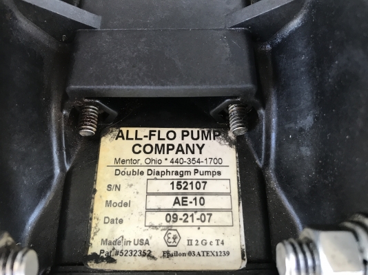 ขายปั้มไดอะแฟรม All-flo pump made in USA. ขนาด 1นิ้ว โครงสร้างสแตนเลส สภาพสวย พร้อมใช้งาน