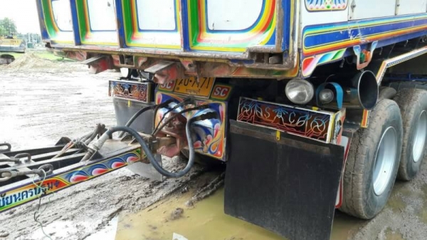 ขาย ISUZU 360 พ่วงแม่ลูก กระบะเนียมดั๊ม อู่ ซุนชัย รถปี 56 เดือน ธันวาคม