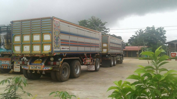 ขาย ISUZU 360 พ่วงแม่ลูก กระบะเนียมดั๊ม อู่ ซุนชัย รถปี 56 เดือน ธันวาคม