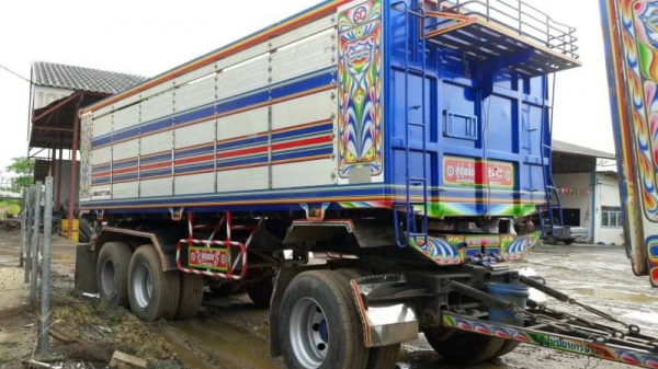 ขาย ISUZU 360 พ่วงแม่ลูก กระบะเนียมดั๊ม อู่ ซุนชัย รถปี 56 เดือน ธันวาคม