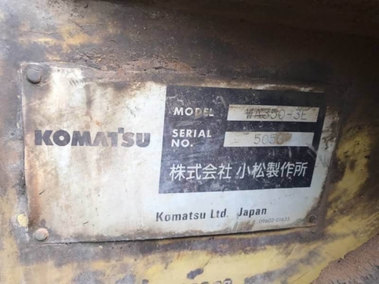 ขาย 800,000 รถตัก KOMATSU WA 350-3 E เครื่องดี เกียร์ดี ปั้มแรง  เอวแน่น สภาพพร้อมใช้  เอกสารอินวอย  รถอยู่ สระบุรี 090-772-3710 090-772-3708