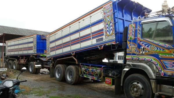 Isuzu 360 แรง ปี 56 แม่ลูกดัมพ์มิเนียมอู่ซุ่มชัย ลูก 3 เพลาแท้ ทะเบียนพร้อม