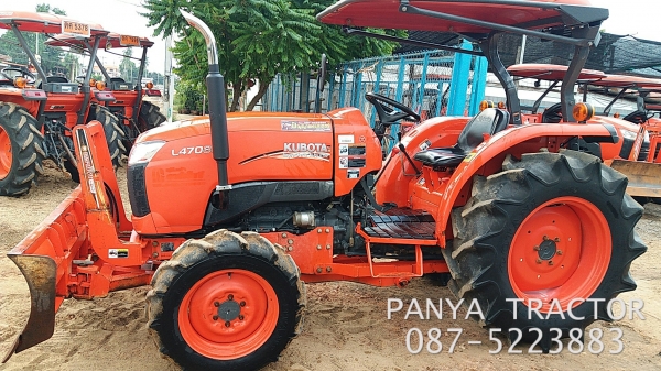 รถเข้าใหม่#ปัญญาแทรคเตอร์..จัดมาให้ครับ ด่วน 455,000 บาท.  คูโบต้า L4708SP ใบมีดคานล่างFD185F ผานพรวน6&times;24เฮฟวี่พลัส สีเดิมๆ สภาพพร้อมใช้ จัดส่ง อ.ลานสัก จ.อุทัยธานี