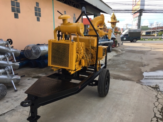 ขายเครื่องสูบน้ำขนาด8นิ้ว เครื่องยนต์vm4สูบเทอร์โบ แบบมีเทเลอร์ลากจูง