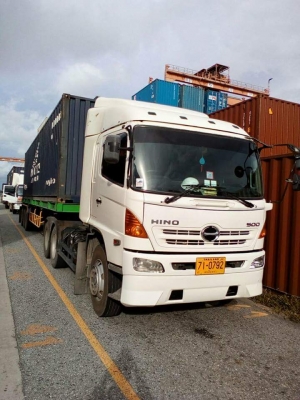 ขายรถเทรลเลอร์หัวลาก Hino พร้อมหางพื้นเรียบ3เพลา