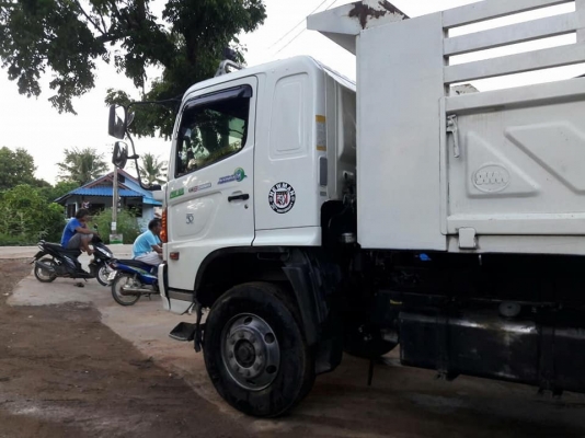 Hino 320 แรง ปี 50 แม่เดี่ยวมีระบบลากพ่วง กระบะดัมพ์สามมิตร ทะเบียนพร้อม