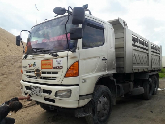Hino 320 แรง ปี 50 แม่เดี่ยวมีระบบลากพ่วง กระบะดัมพ์สามมิตร ทะเบียนพร้อม