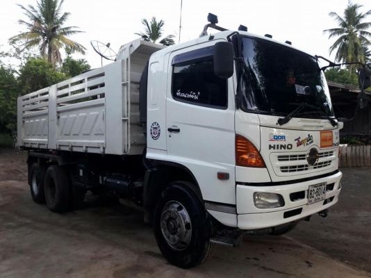 Hino 320 แรง ปี 50 แม่เดี่ยวมีระบบลากพ่วง กระบะดัมพ์สามมิตร ทะเบียนพร้อม