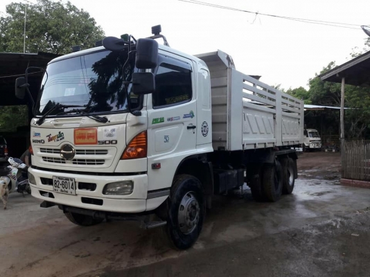 Hino 320 แรง ปี 50 แม่เดี่ยวมีระบบลากพ่วง กระบะดัมพ์สามมิตร ทะเบียนพร้อม