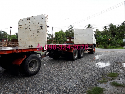 Hino 320 แรง ปี 50 พื้นเรียบแม่ลูกอู่รุ่งเจริญ ลูก 3 เพลา ยาว 7 เมตร แยกแม่ลูกได้