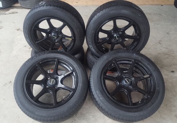 ขายล้อมือ2 MRT-7 4รู100 กว้าง7 ยางปี15  4 ล้อ